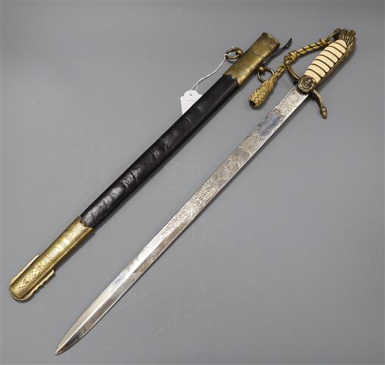 A Replica naval officers sword